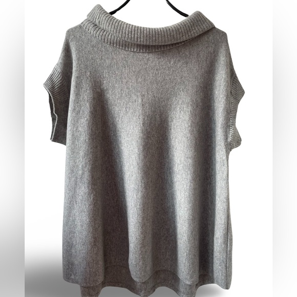 NWT Vince Grey Short Sleeve Cowl Neck Cashmere Boxy Sweater, XS (runs huge) S, M - Picture 4 of 8